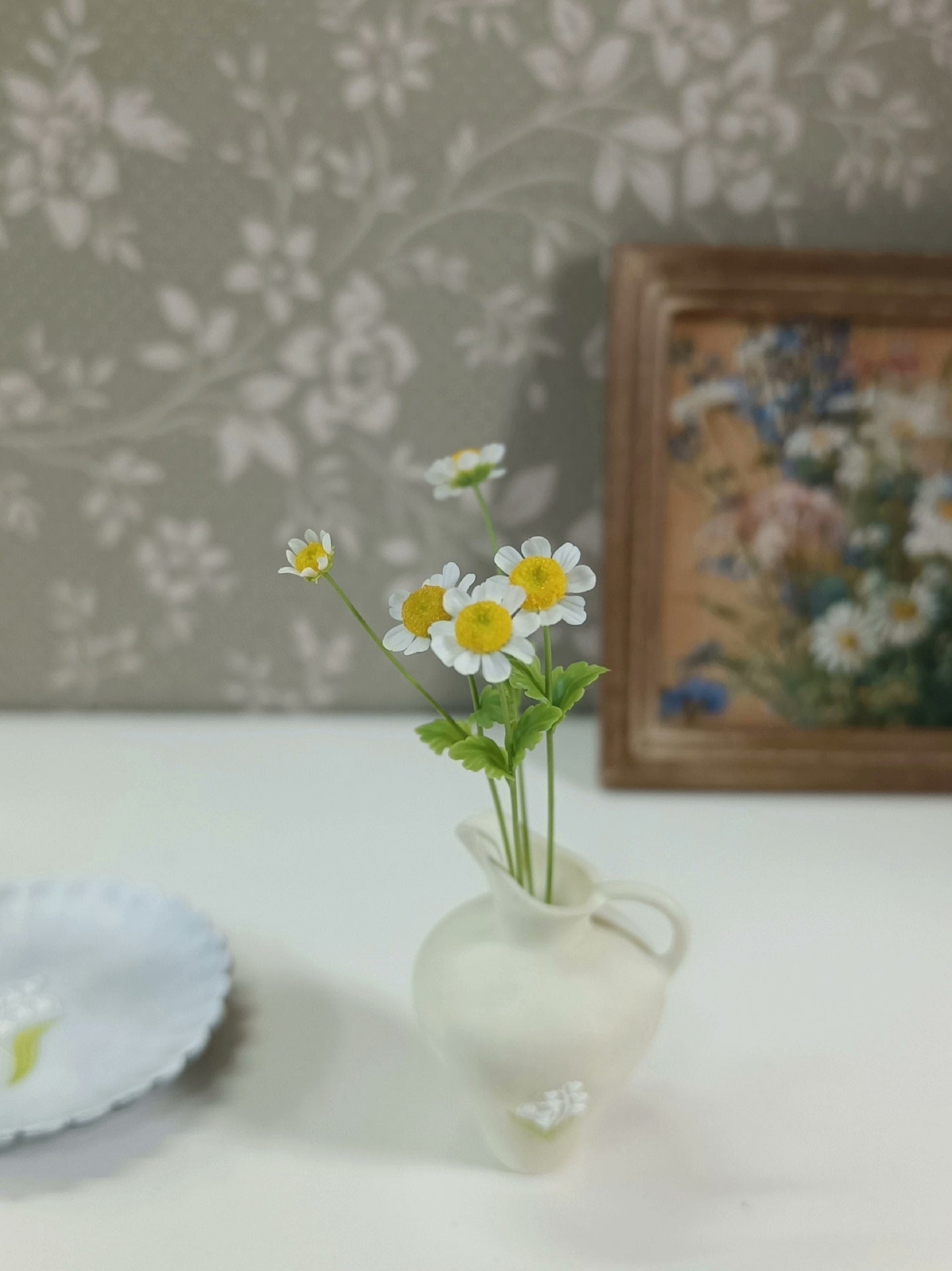 1:6 Scale Clay Daisy Miniature Flowers BJD Blythe Dollhouse Decor