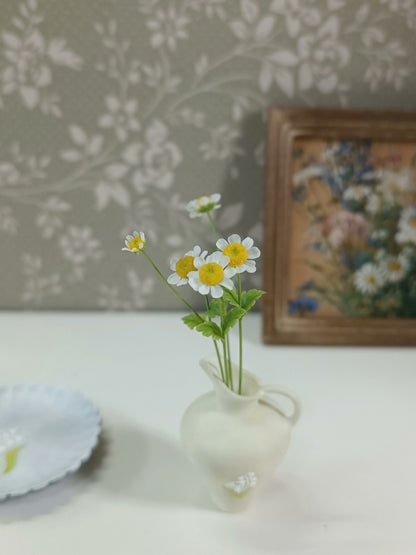 1:6 Scale Clay Daisy Miniature Flowers BJD Blythe Dollhouse Decor