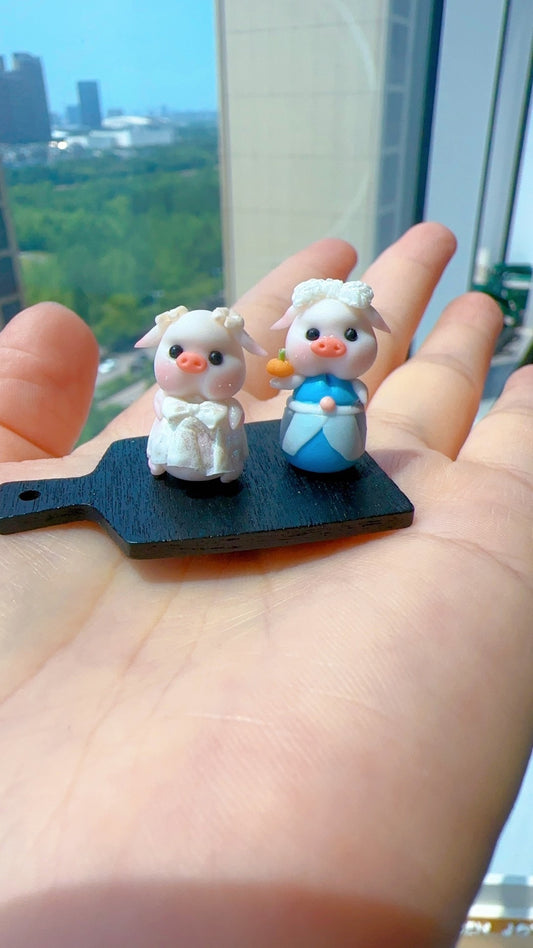 Miniature 1:12 échelle Clay Pig Series Dollhouse Cake Shop Scene Miniature Food Play