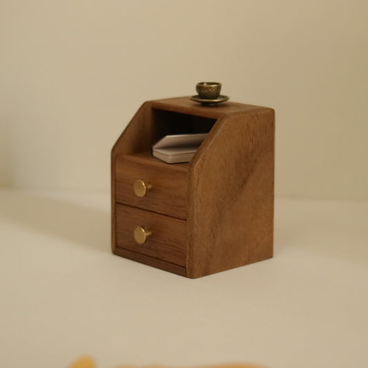 Table de chevet en bois à l'échelle 1:6, meuble miniature pour maison de poupée Blythe BJD Ob11