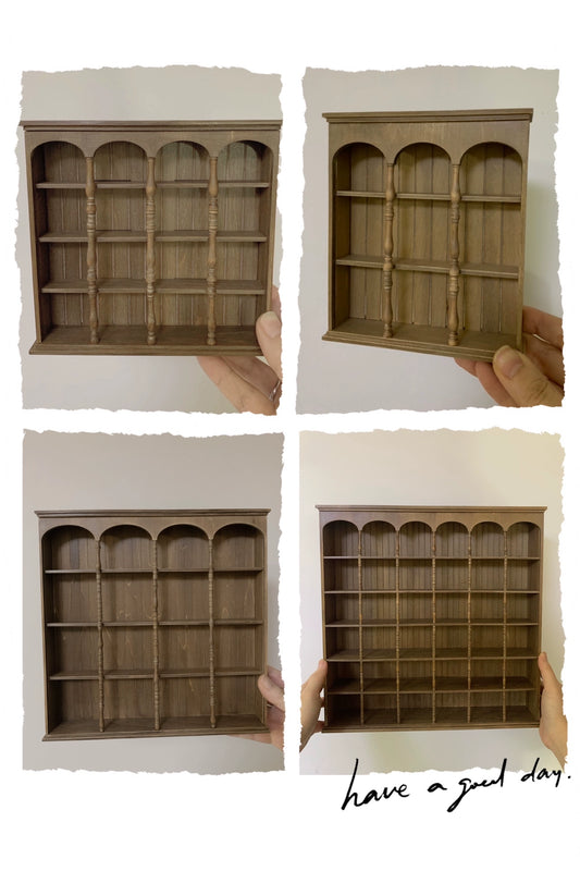 1:6 Scale 1:12 Scale Wooden Cabinet Bookshelf Display Shelf Miniature Dollhouse Furniture For Blythe Dolls