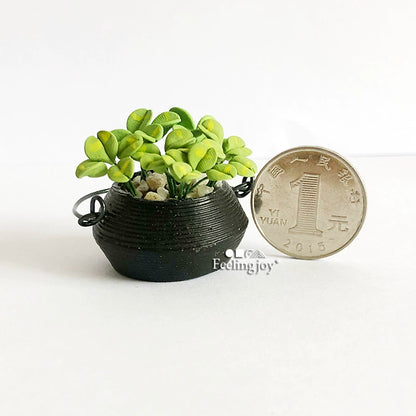 1:12 Scale Miniature Hanging Plant Pothos Dollhouse Accessories BJD DIY Decor Simulation Greenery