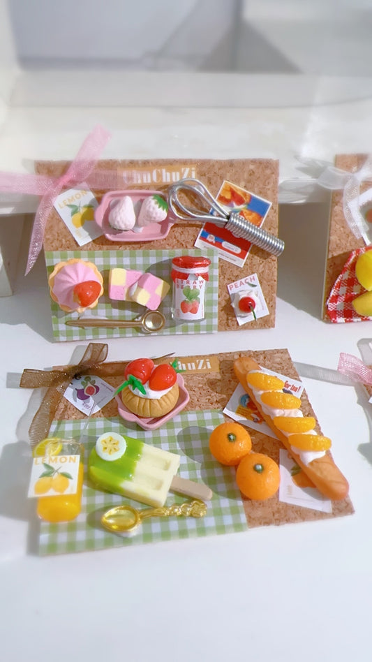 Set de manualidades de arcilla en miniatura a escala 1:6 con tablero para pintar y accesorios de comida para fotografía de muñecas BJD OB11