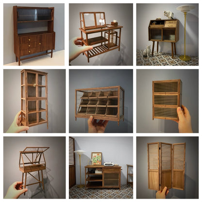 Muebles de casa de muñecas personalizados en miniatura