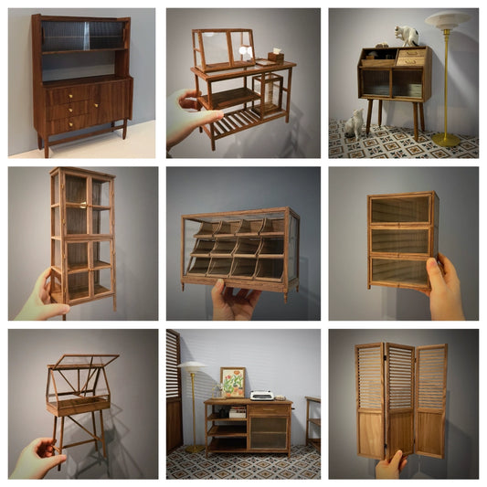 Muebles de casa de muñecas personalizados en miniatura