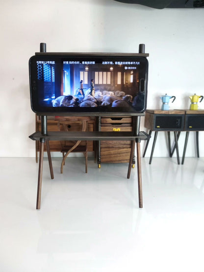 Mueble de TV de madera a escala 1:6 para casa de muñecas en miniatura para muñecas Blythe BJD
