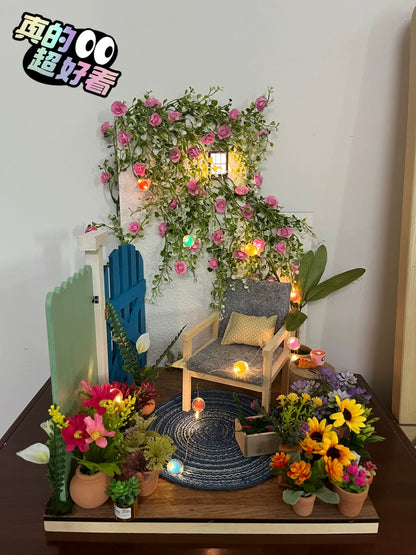 1:6 Scale Garden Photography Scene Miniature Dollhouse