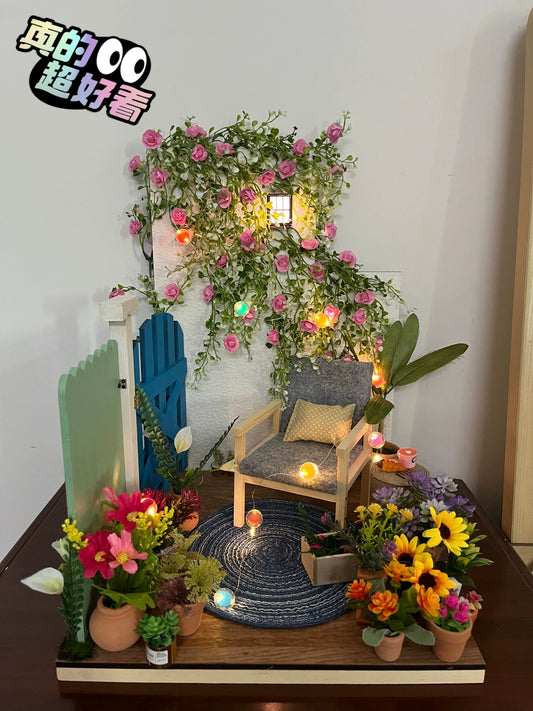 1:6 Scale Garden Photography Scene Miniature Dollhouse
