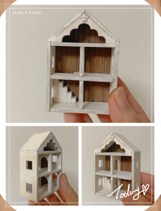 1:12 Scale Miniature French Style Vintage Distressed Sideboard Cabinet Dollhouse Furniture
