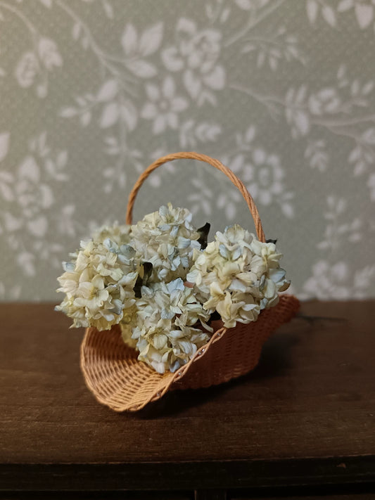 1:6 Scale Miniature Dried Hydrangea Clay Flower BJD Dollhouse Decor Blythe Accessory