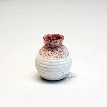 Bouteille en céramique bicolore, accessoires miniatures pour maison de poupée BJD, échelle 1:6 et 1:12
