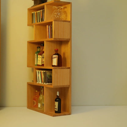 Bibliothèque en bois miniature à l'échelle 1:12 pour maison de poupée