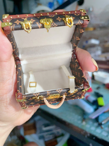 Valise rigide miniature pour maison de poupée à l'échelle 1:6, 5 tailles disponibles