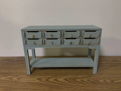 1:6 Scale Vintage Distressed Wooden Cabinet Bookshelf Sideboard Miniature Dollhouse Furniture