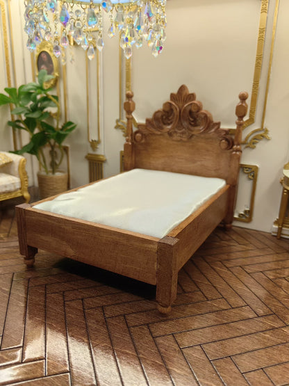 Cama para muñecas a escala 1:12, muebles en miniatura, accesorios para casa de muñecas BJD, escena de exhibición de figuras de acción