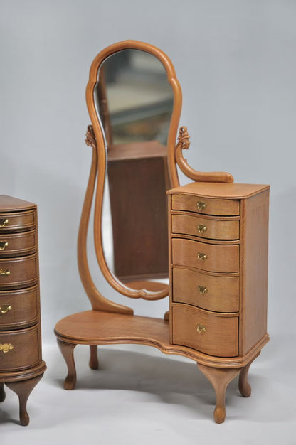 Mueble para casa de muñecas en miniatura con espejo vintage a escala 1:6