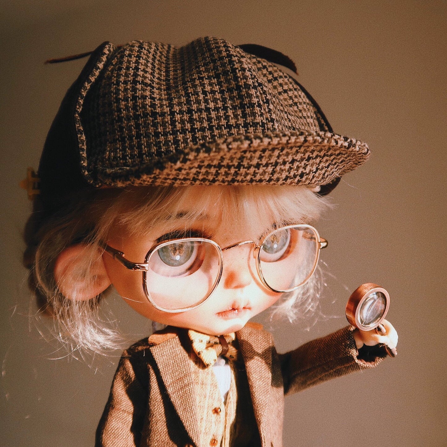 1:6 Scale Vintage Metal Optical Magnifying Glass Miniature Accessory For Blythe BJD Ob11 Dolls