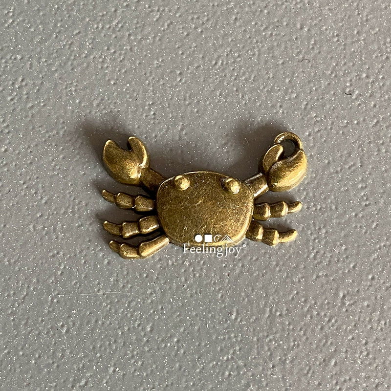 Accessoires miniatures pour maison de poupée, échelle 1:6, en bronze antique, crabe à sept pattes, accessoires de scène miniatures mignons pour poupées BJD