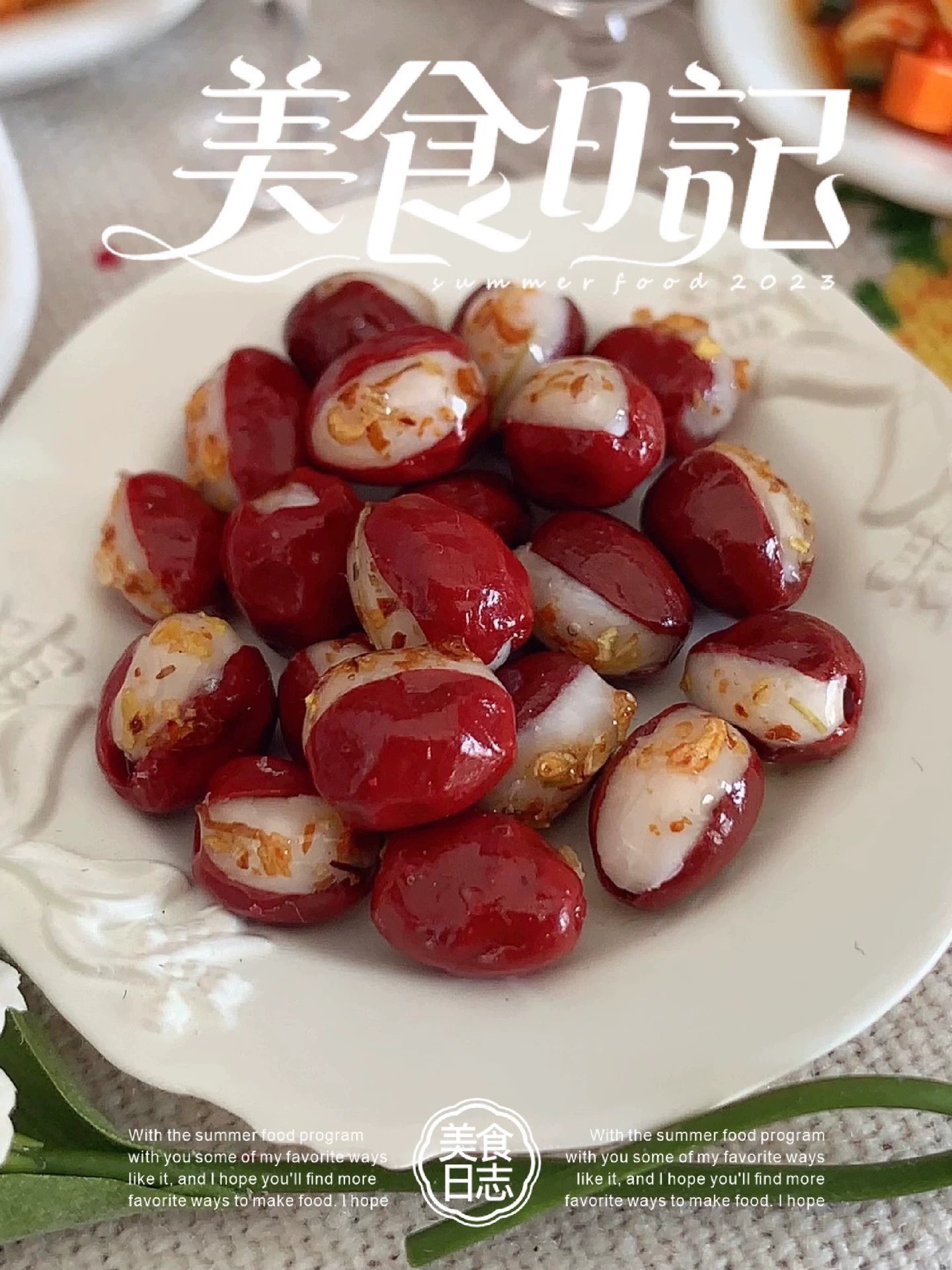 1:12 Scale Miniature Red Date Glutinous Rice Ball Dollhouse Food