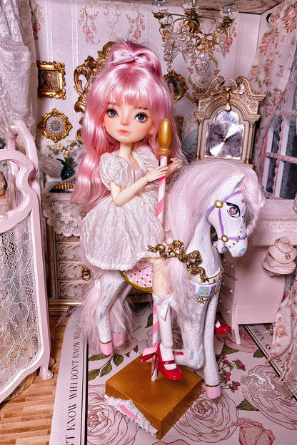 1:6 Scale Blythe Doll Stand Rotating Carousel Miniature Display Base