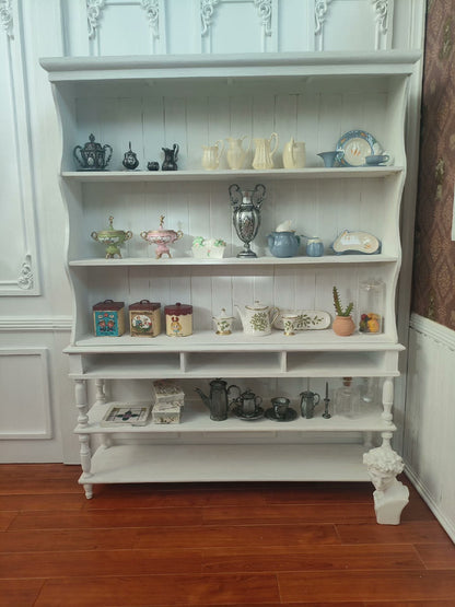 Vitrina francesa a escala 1:12, muebles para casa de muñecas en miniatura (no incluye decoración), solo pedido anticipado.