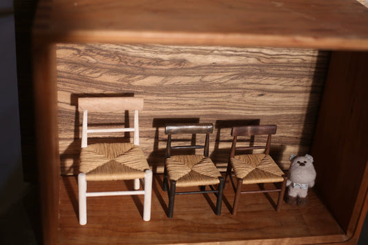 1:6 Scale 1:8 Scale Woven Chair Miniature Dollhouse Furniture