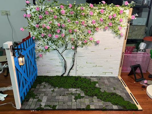 1:6 Scale Miniature Dollhouse Brick Wall Background Photography Scene