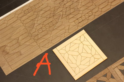Kit de materiales para suelo de parquet para casa de muñecas