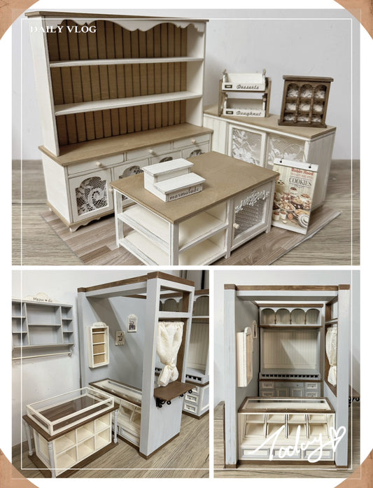 1:6 Scale Miniature Nordic Style Wooden Cabinet Dollhouse Furniture For Blythe And Ob11 Dolls