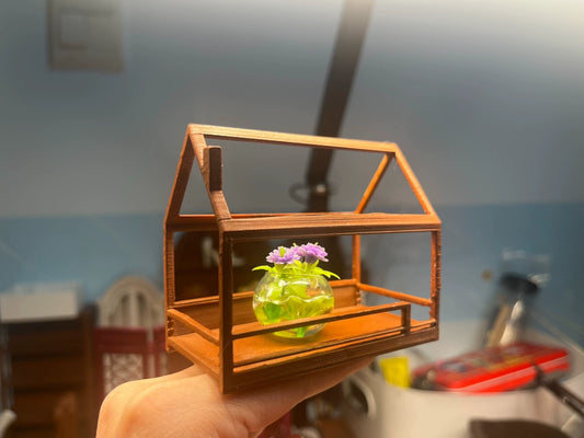 Cage de salle de fleurs miniature pour maison de poupée à l'échelle 1:6