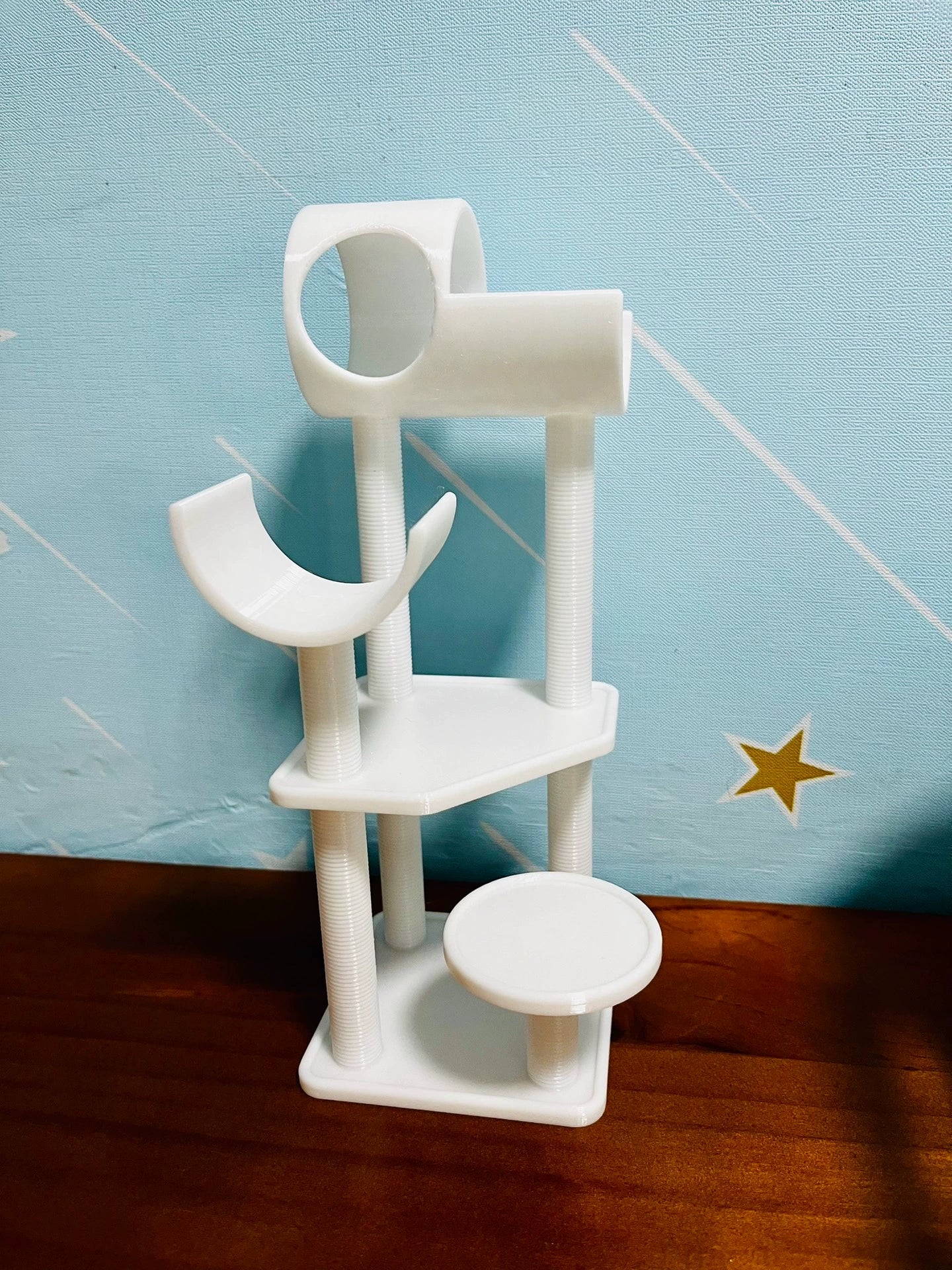Tour d'escalade miniature pour chat à l'échelle 1:6 pour maison de poupée BJD