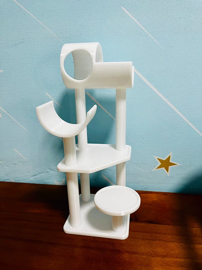 Tour d'escalade miniature pour chat à l'échelle 1:6 pour maison de poupée BJD