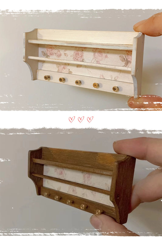 1:6 Scale 1:12 Scale Miniature Dollhouse Furniture Wooden Shelf Kitchen Spice Rack For Blythe Dolls