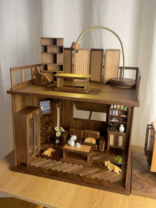 Muebles en miniatura de casa de muñecas vintage de madera a escala 1:12 para accesorios de fotografía BJD Blythe