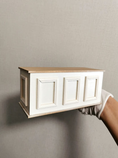Vitrina de pan en miniatura de madera a escala 1:12, mueble para casa de muñecas, ideal para cocina, panadería y tienda.