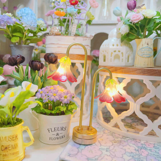 Lámpara de flores de algodón para casa de muñecas en miniatura a escala 1:12 para decoración y accesorios de Blythe