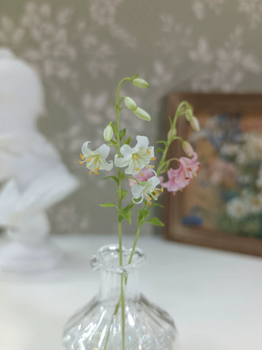 1:6 Scale Miniature Clay Lily Flower BJD Doll Accessory Blythe Doll Display