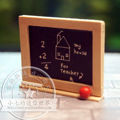 Accesorio de mueble de pizarra en miniatura para casa de muñecas a escala 1:12