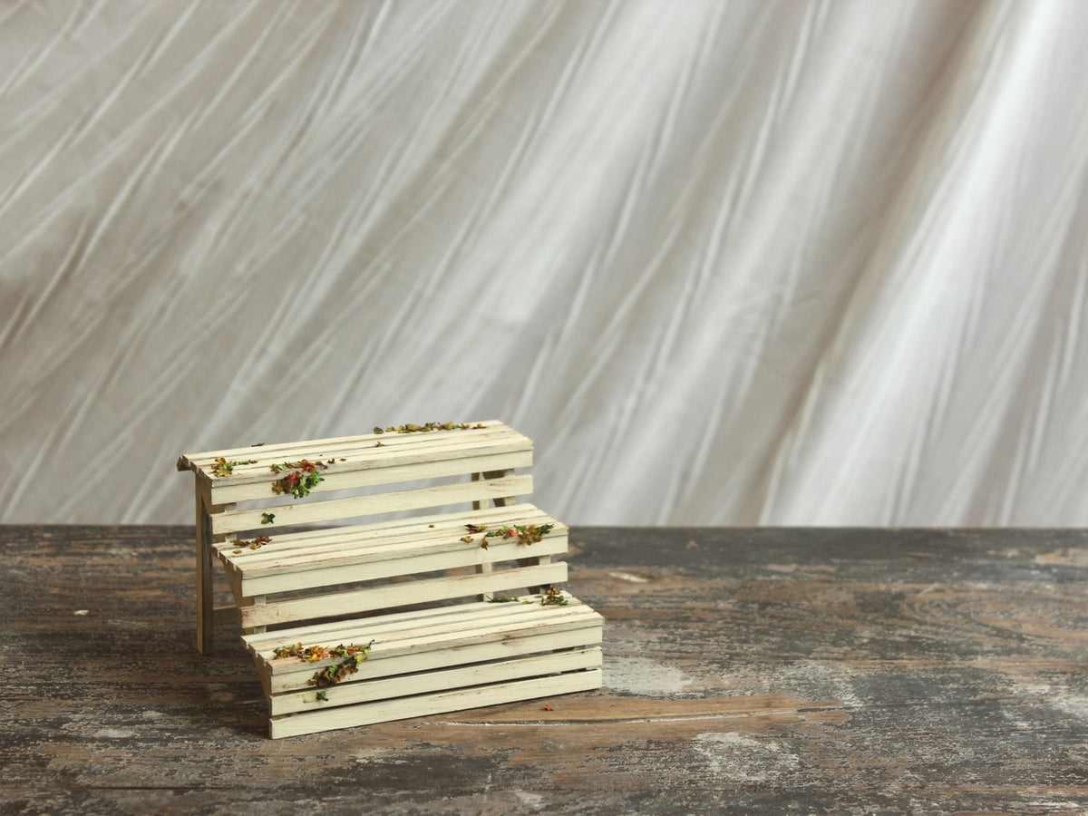 Soporte de flores de hojas caídas a escala 1:6 para sesiones fotográficas especiales