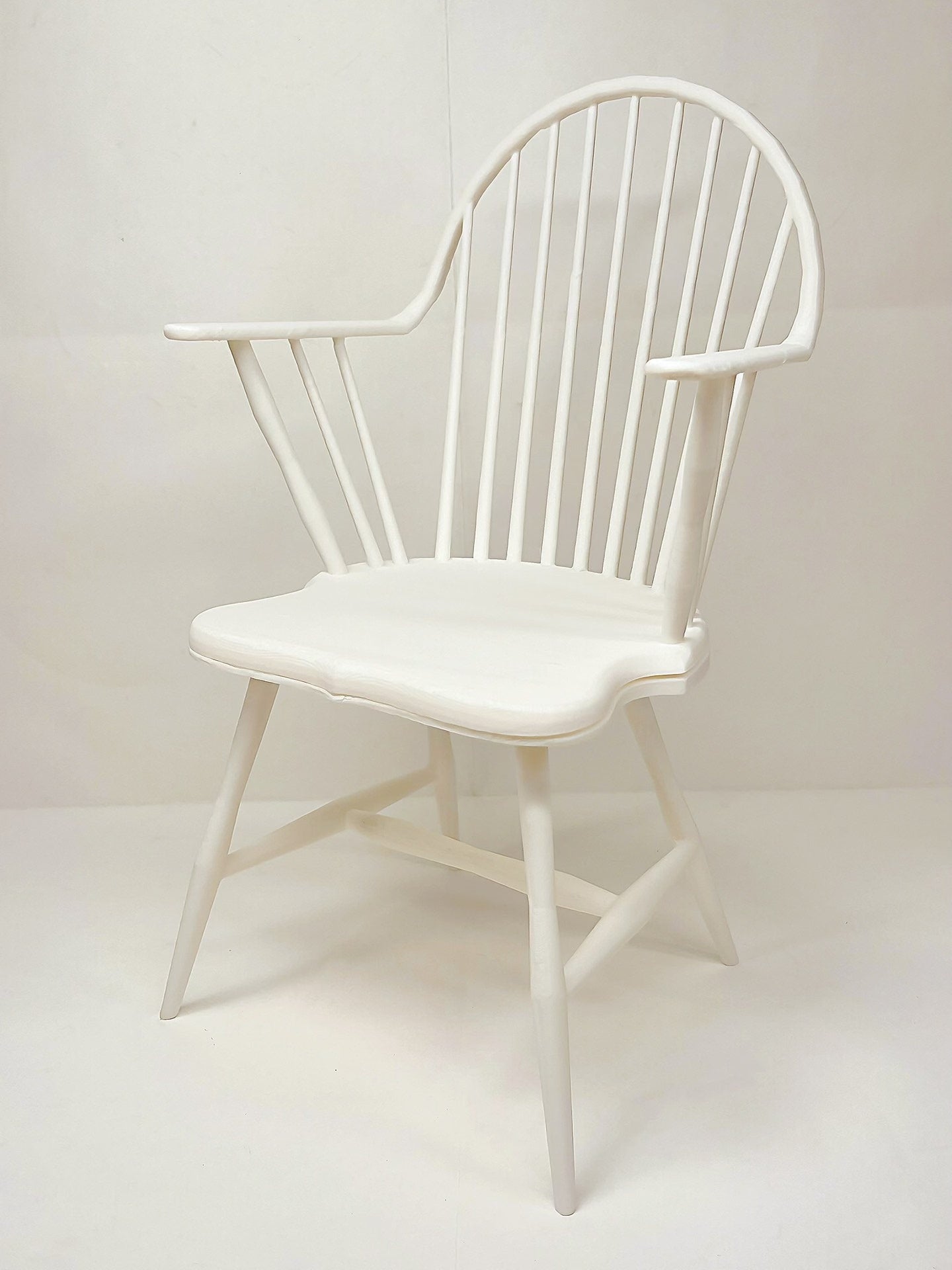 Sillón individual estilo Windsor a escala 1:6, muebles para casa de muñecas en miniatura