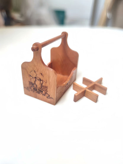 Panier de rangement miniature pour bouteilles de lait à l'échelle 1:12, accessoire pour maison de poupée