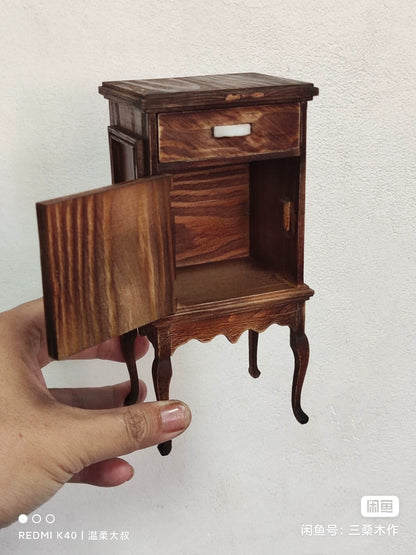 Mueble de casa de muñecas en miniatura de madera a escala 1:6 para BJD, Blythe, Holala, Ob11