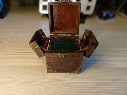 Joyero de estilo antiguo impreso en 3D para casa de muñecas en miniatura
