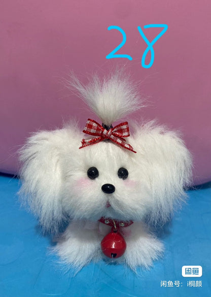 Miniatura de perro hecha a mano con alambre trenzado, escala 1:6, accesorio para casa de muñecas (1:12)