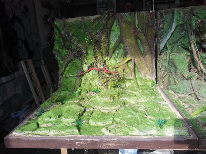 1:6 Scale Miniature Green Forest Outdoor Scene For Blythe BJD Ob11 Dolls