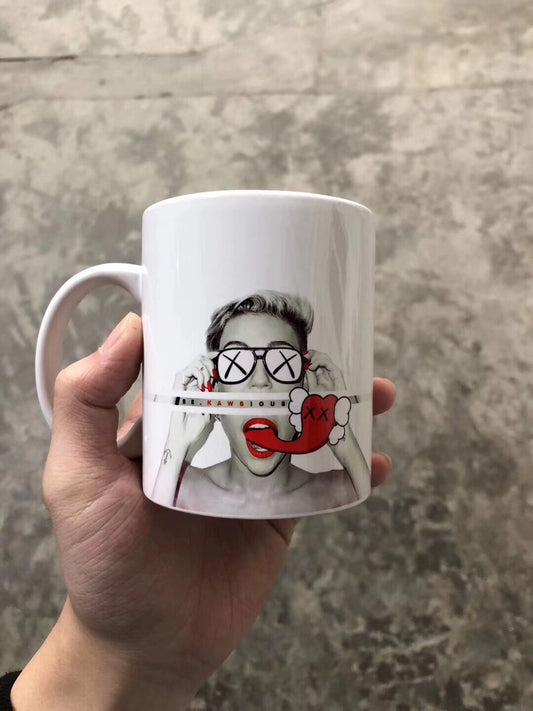 1:6 Scale Kaws Ceramic Mug Miniature Dollhouse Accessory Limited Edition Collectible