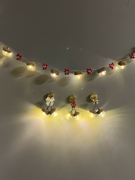 Luces navideñas para casa de muñecas en miniatura a escala 1:12 - Decoraciones y adornos para escenas BJD Blythe OB11