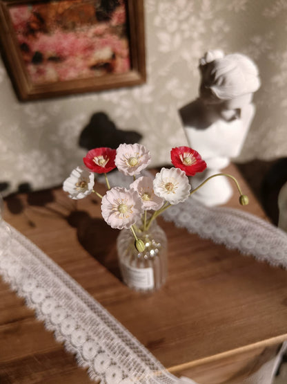 1:6 Scale Miniature Clay Flowers For BJD Blythe Dollhouse Decor