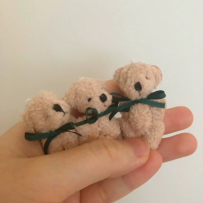 1:6 Scale Jointed Rabbit Bear Miniature Plush Doll BJD Companion