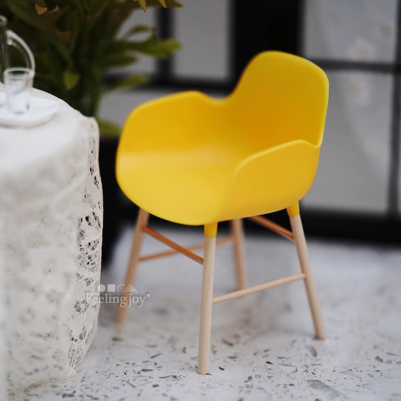 Accesorios para casa de muñecas BJD a escala 1:6, Blythe, té de la tarde, ensalada en miniatura, accesorios para escena, modelo de juego de comida en miniatura, candelabro, silla